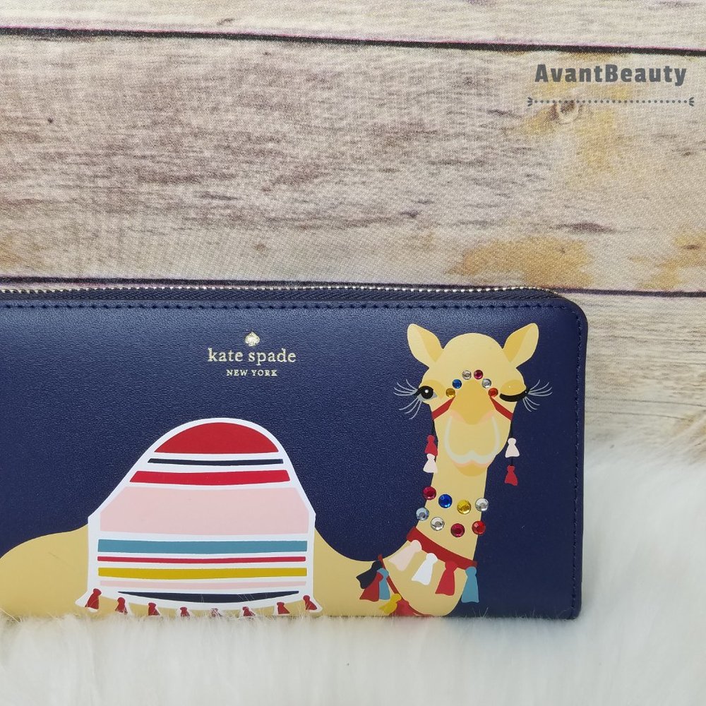 Camel Neda Spice Things Up Wallet Kate Spade Blue - Picture 5 of 14